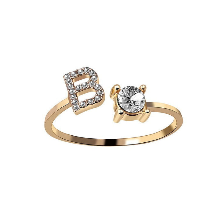 Personalized Initial Diamond Ring