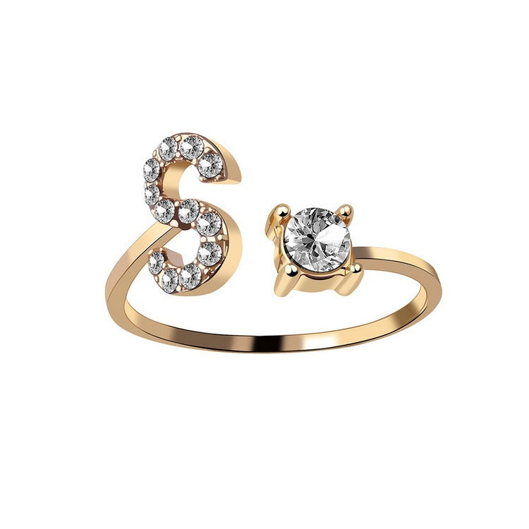 Personalized Initial Diamond Ring