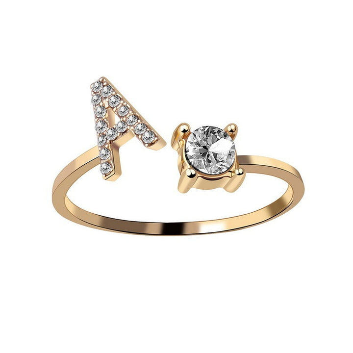 Personalized Initial Diamond Ring