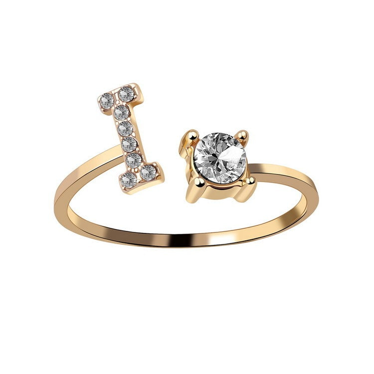 Personalized Initial Diamond Ring