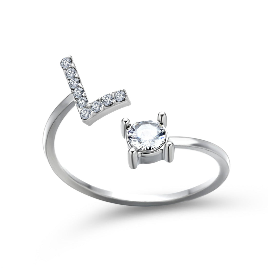 Personalized Initial Diamond Ring