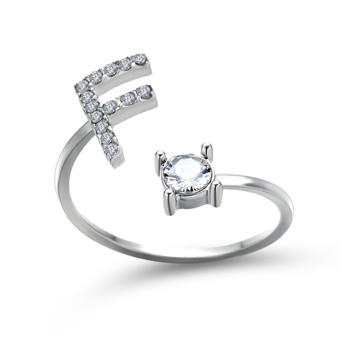 Personalized Initial Diamond Ring