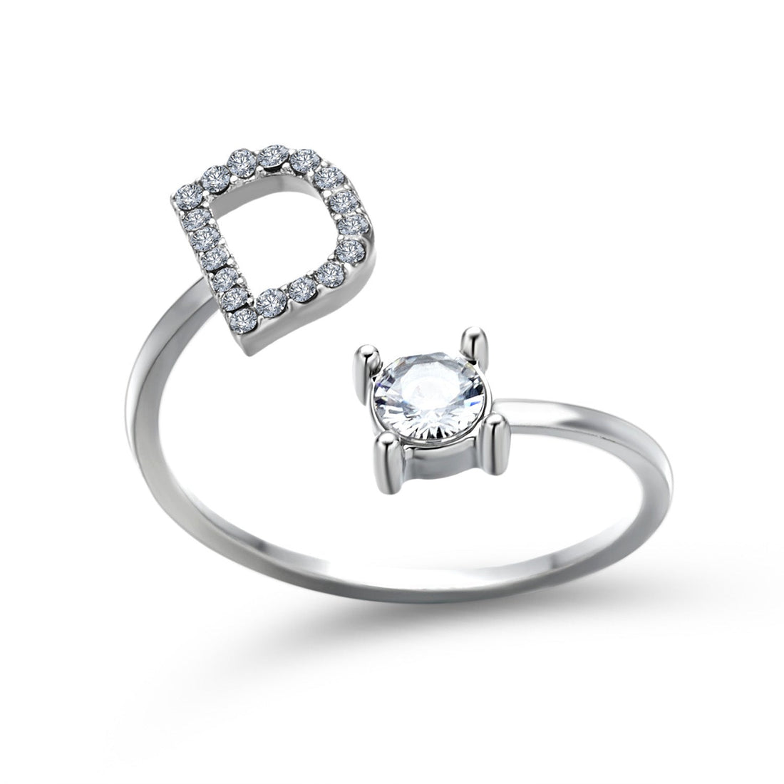 Personalized Initial Diamond Ring