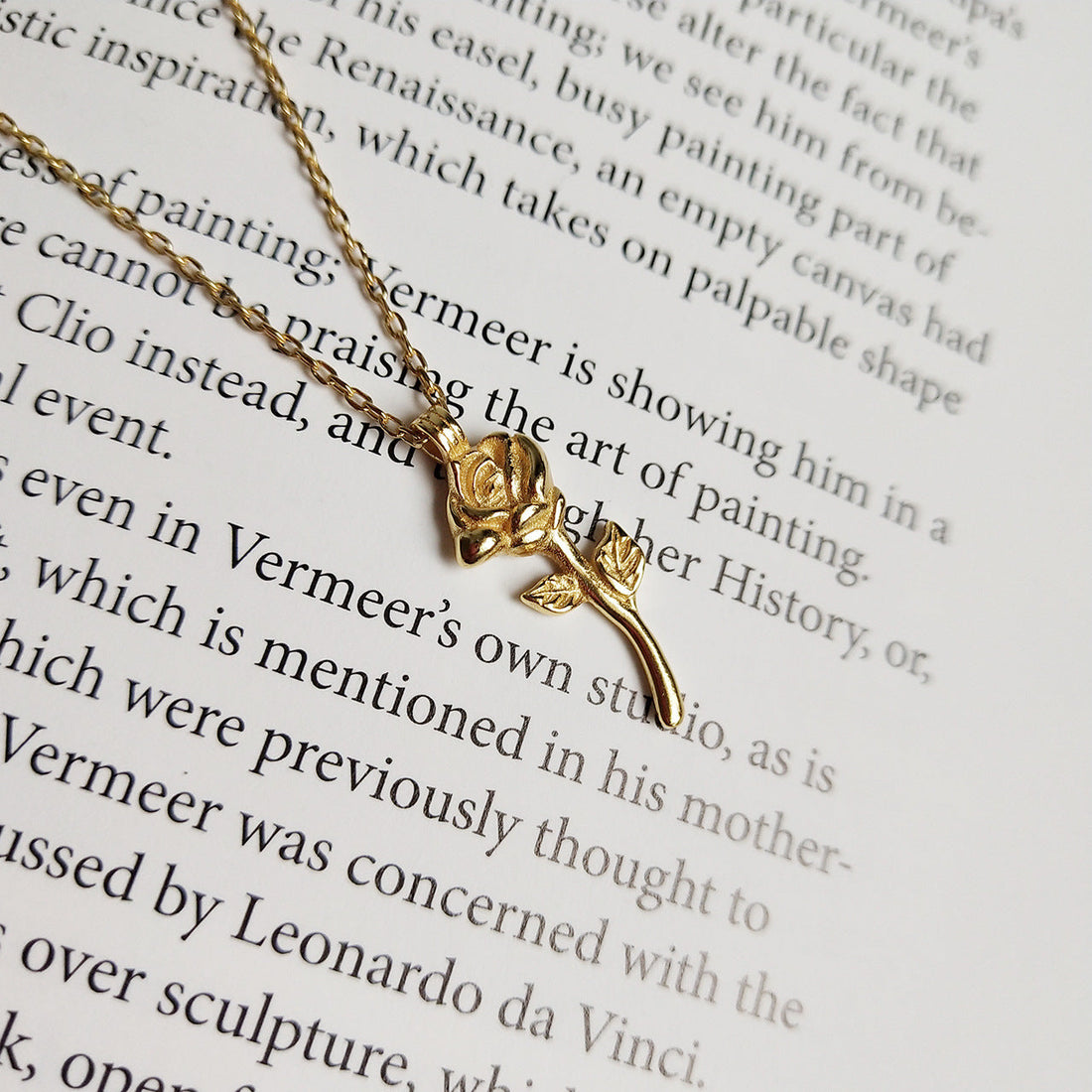 The Golden Rose Pendant Necklace