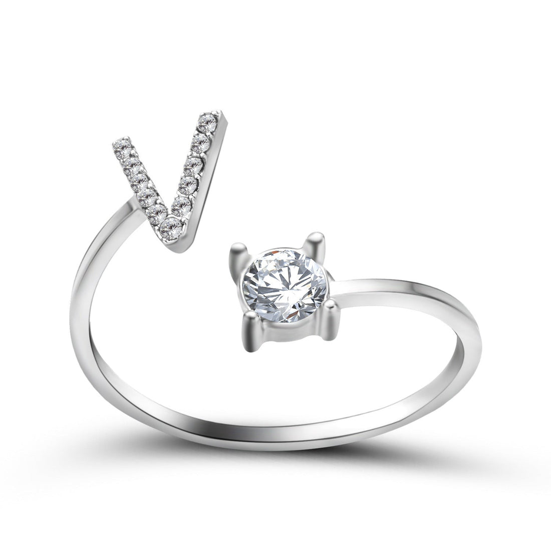 Personalized Initial Diamond Ring