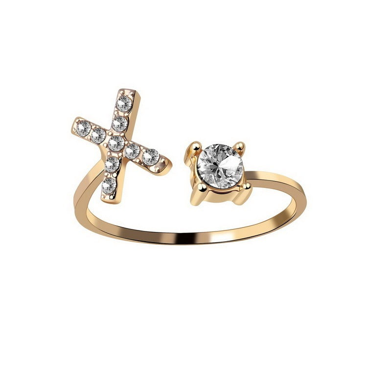 Personalized Initial Diamond Ring