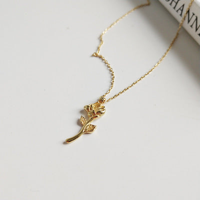 The Golden Rose Pendant Necklace