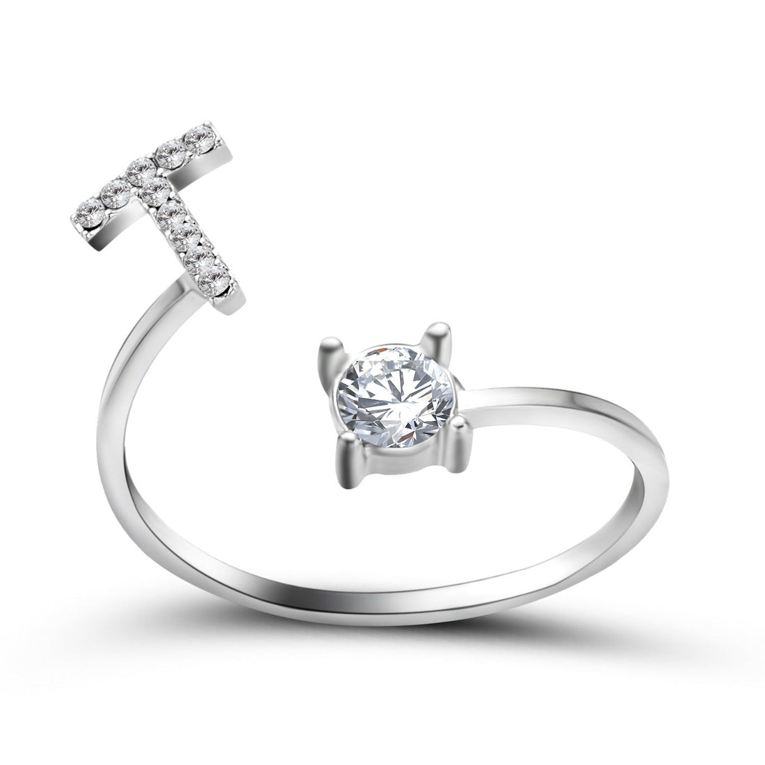 Personalized Initial Diamond Ring