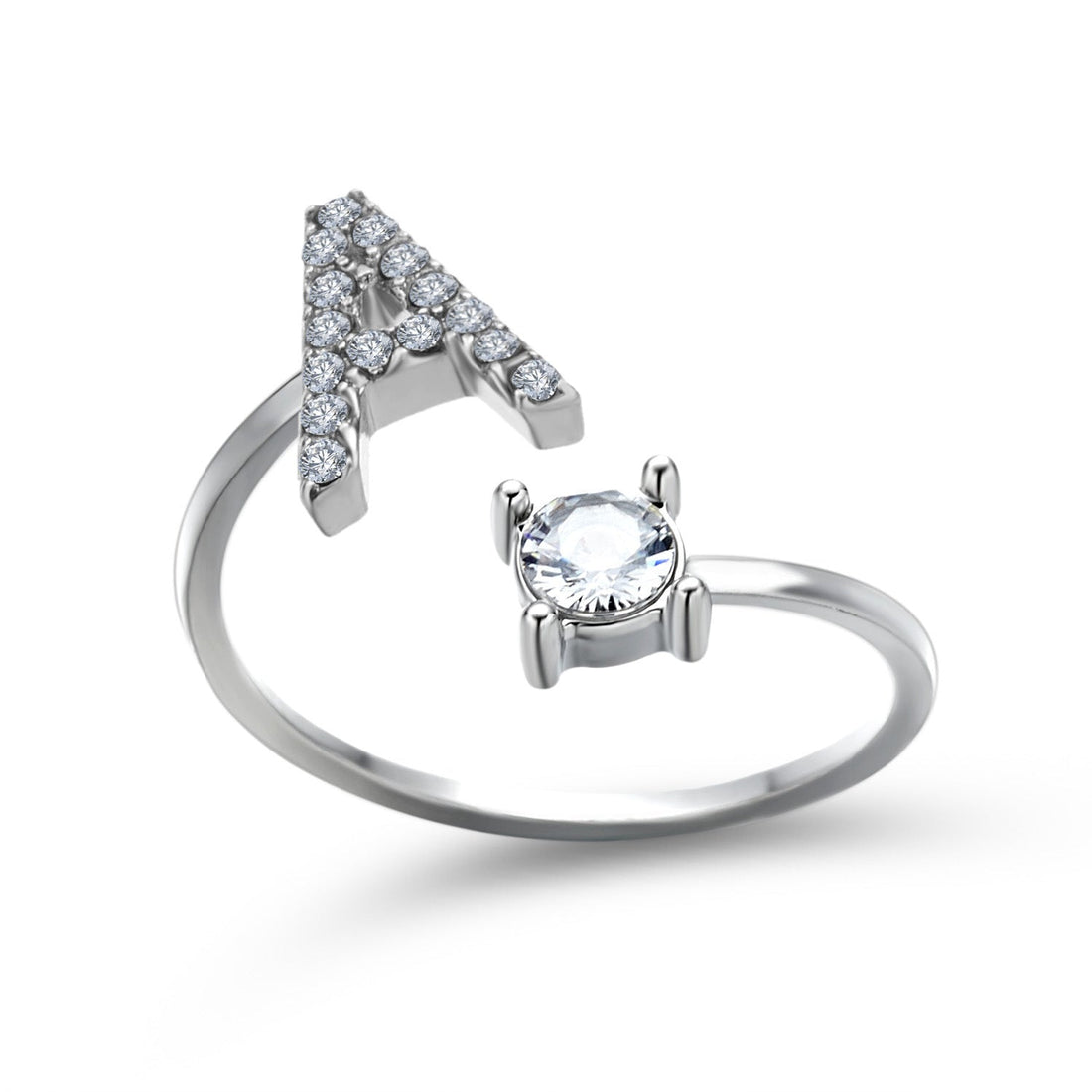 Personalized Initial Diamond Ring