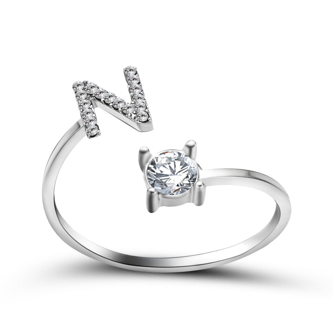 Personalized Initial Diamond Ring