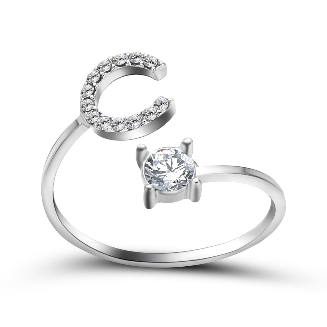 Personalized Initial Diamond Ring