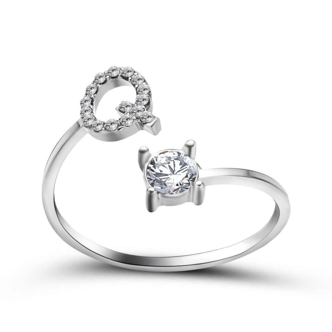 Personalized Initial Diamond Ring