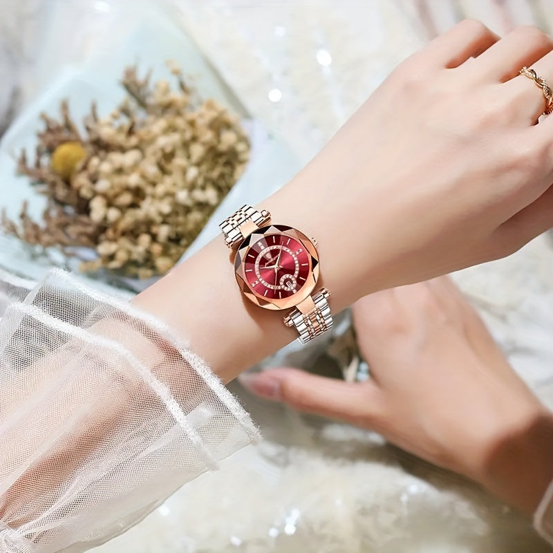 Binyard Rose Gold Crystal-Accented Watch