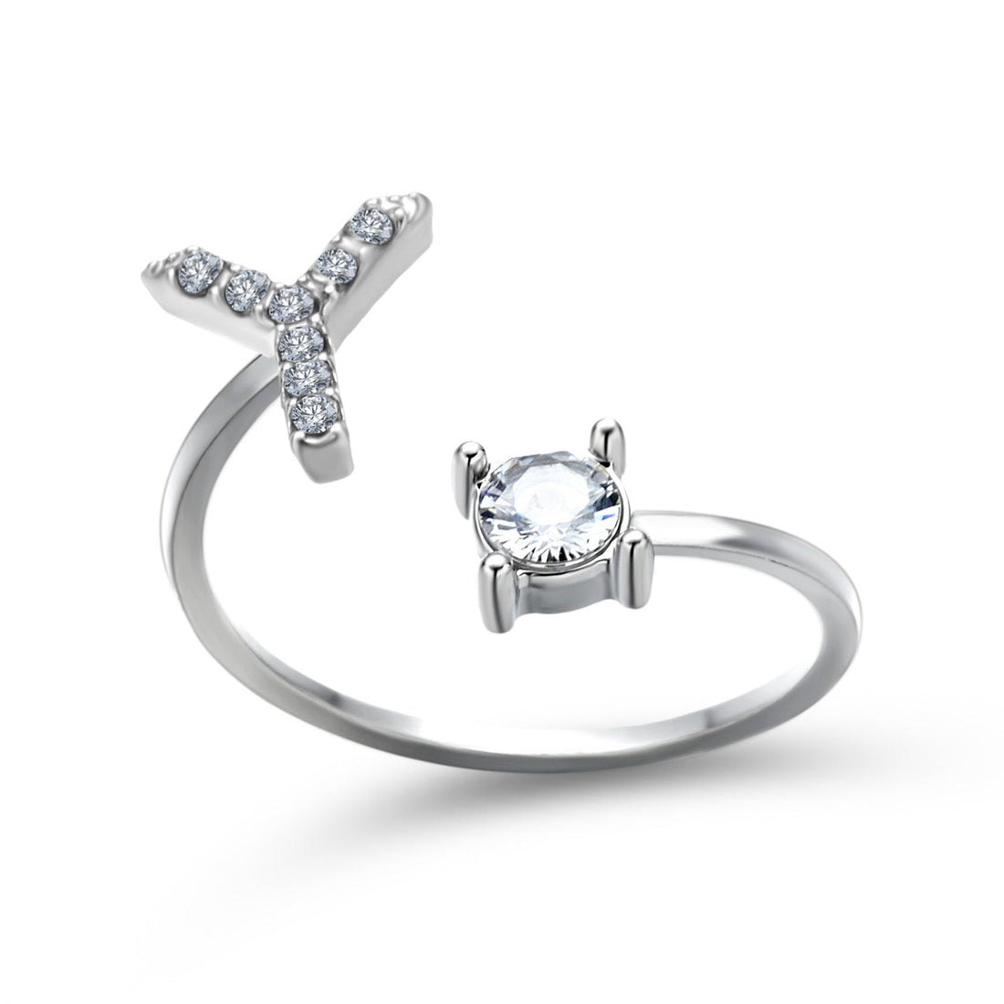 Personalized Initial Diamond Ring