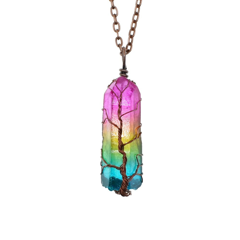 Handcrafted Crystal Wire-Wrapped Pendants