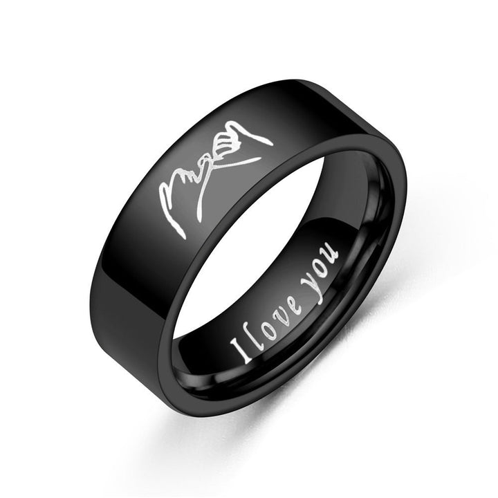 Titanium Steel Couple Simple Niche Couple Couple Ring