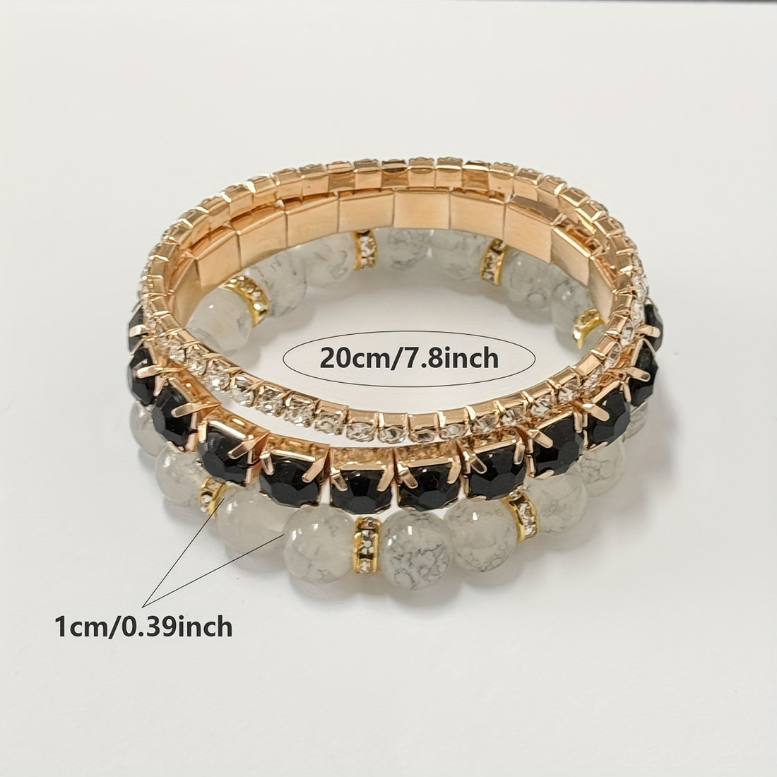 Elegant Multi-Layered Beaded Bracelet Set