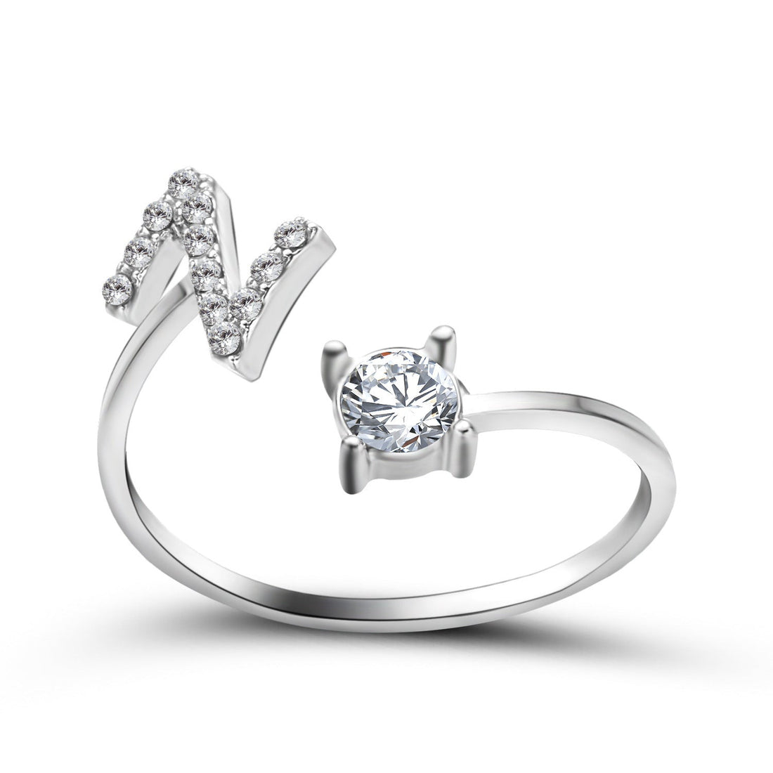 Personalized Initial Diamond Ring