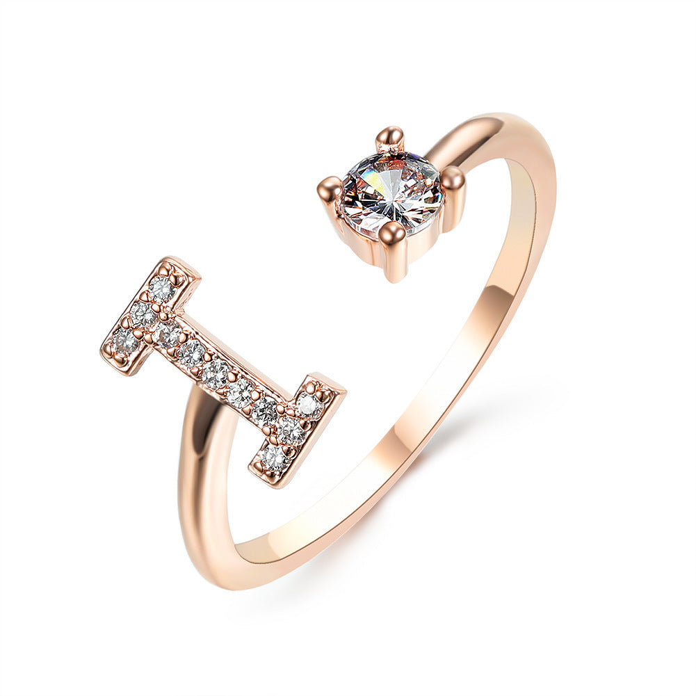 Personalized Initial Diamond Ring