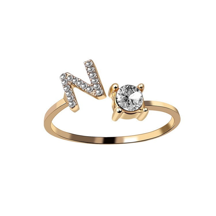 Personalized Initial Diamond Ring