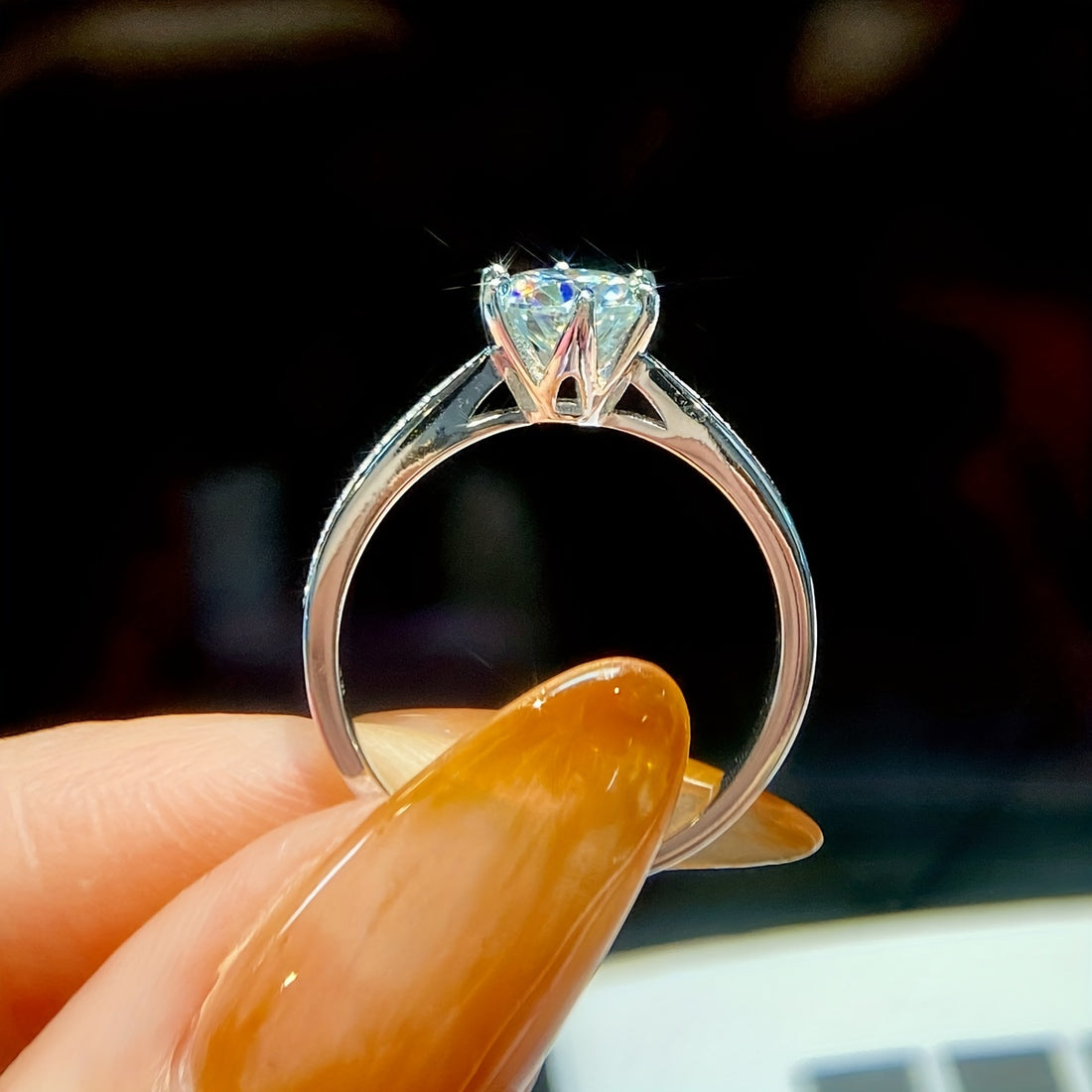 Brilliant Solitaire Moissanite Ring