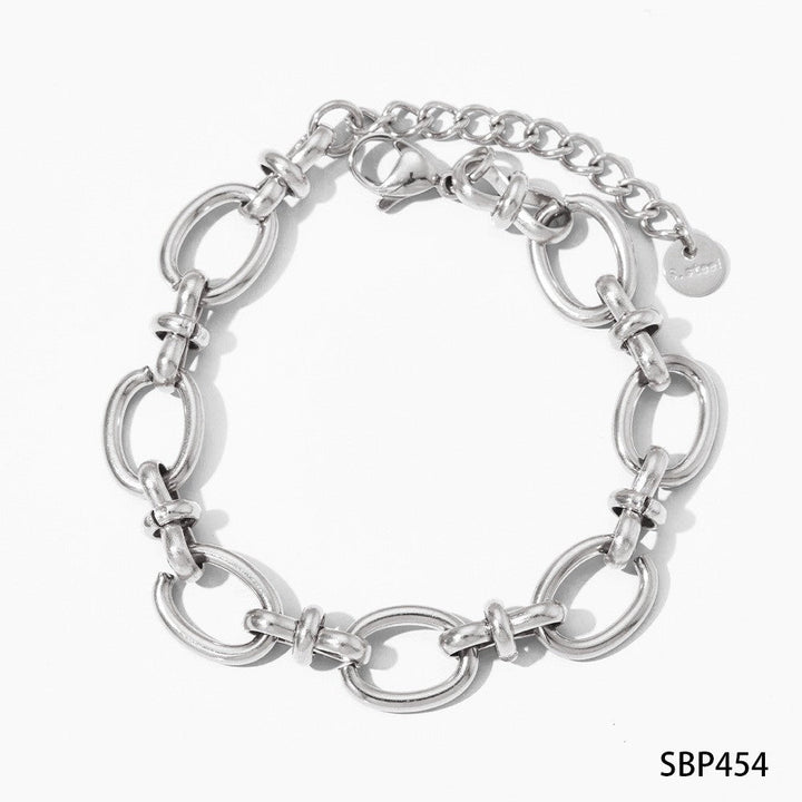 Retro Set Silver Crystal Heart Shaped Women’s Bracelet Five Piece Set