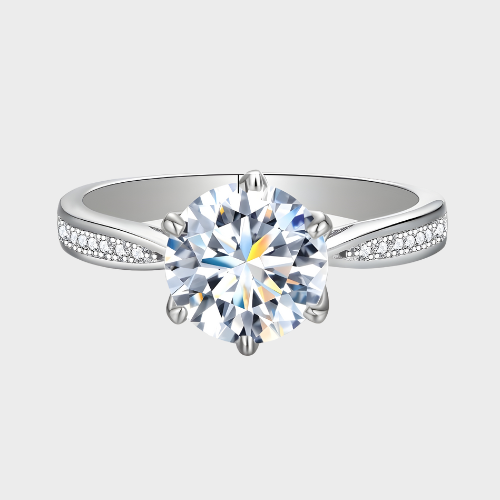 Brilliant Solitaire Moissanite Ring