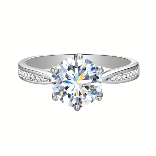 Brilliant Solitaire Moissanite Ring