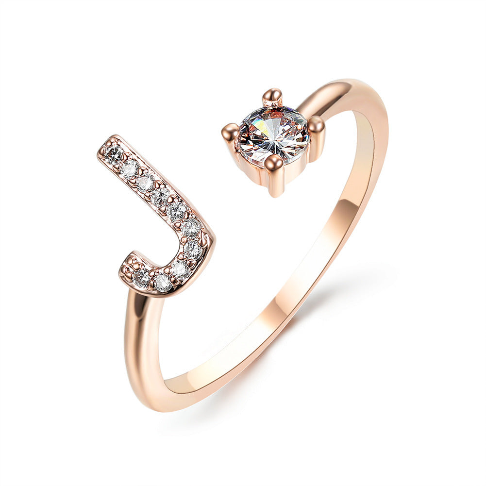 Personalized Initial Diamond Ring