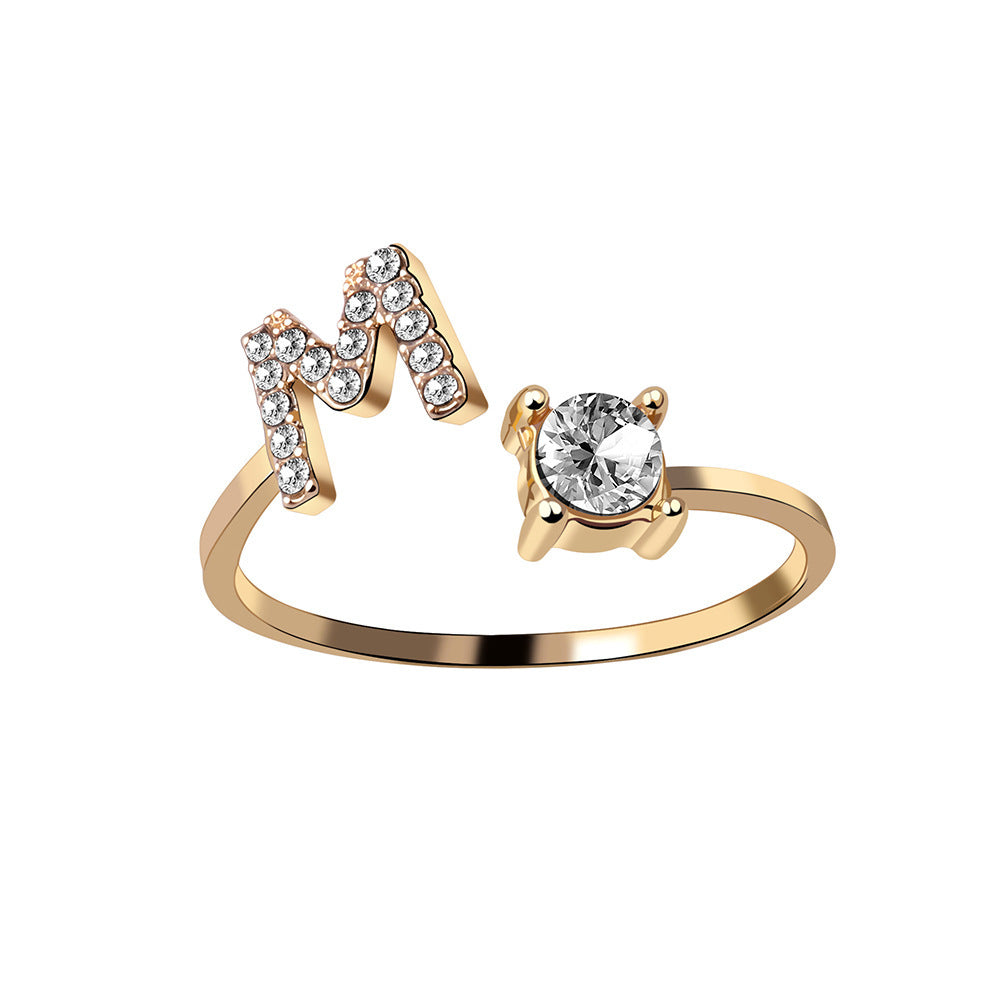 Personalized Initial Diamond Ring