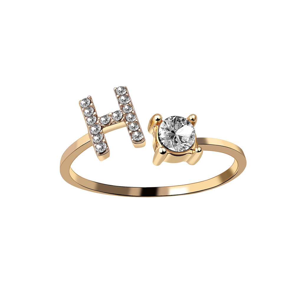 Personalized Initial Diamond Ring