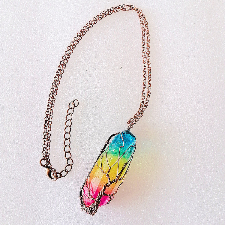 Handcrafted Crystal Wire-Wrapped Pendants