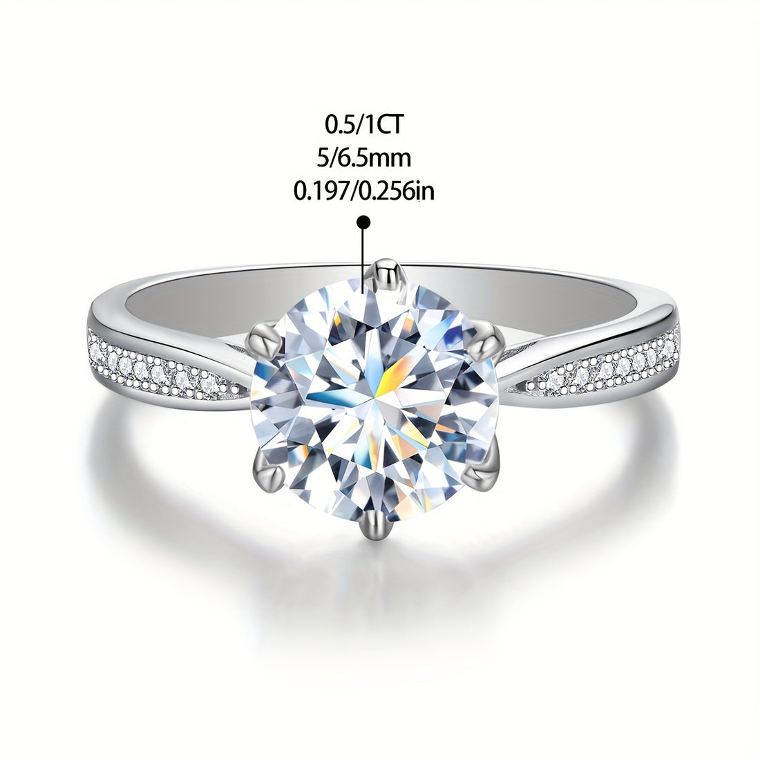 Brilliant Solitaire Moissanite Ring