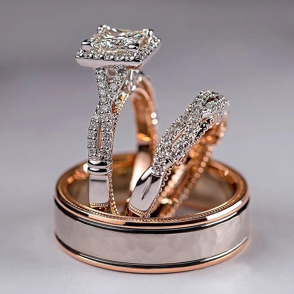 Vintage-Inspired Bridal Ring Set