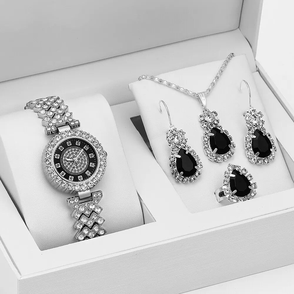 Starry Sky Dial Women's Quartz Watch Set