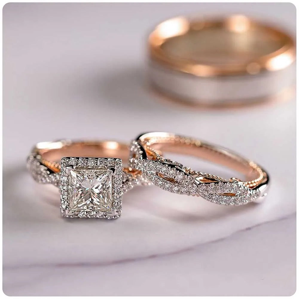 Vintage-Inspired Bridal Ring Set