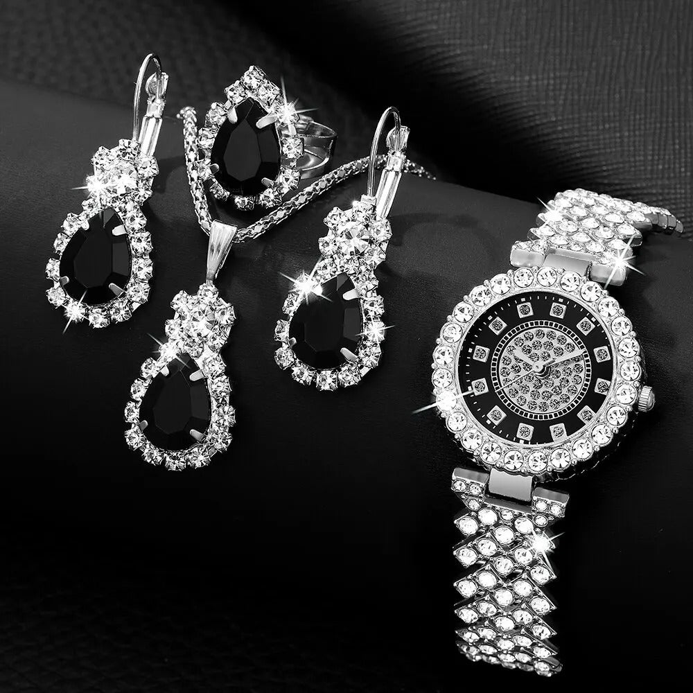 Starry Sky Dial Women's Quartz Watch Set