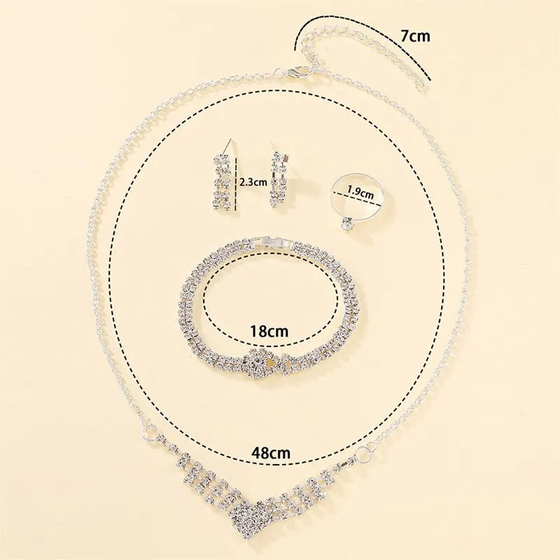 Rhinestone Fashion Jewelry Set