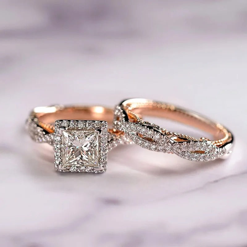 Vintage-Inspired Bridal Ring Set